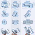 3 Styles Hair Clips for Women Small Medium Big Claw Clips for Thin Thick Hair 12 Pcs Hair Claw Clips Hair Clips Combination Hair Accessories for Women (Blue)