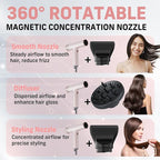 Quico Hair Blow Dryer for Women, 7X Faster BLDC Motor, Quiet 1875W 110000 RPM 2 Billion Negative Ionic Salon with Diffuser, Adjustable Temp & Speed, Portable Hair Dryer for Home Travel, Pink