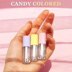 12pcs 2.5ml Empty Lip Gloss Tubes with Wand Cute Lip Gloss Containers Refillable Cosmetic Lip Balm Tubes Lip Gloss Supplies Kit + 2pcs Syringes (White)