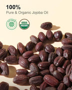 Organic Jojoba Oil Glass Bottle 8 fl oz, USDA Certified 100% Pure & Natural Jojoba Oil for Hair, Skin & Face, Cold Pressed Unrefined Hexane Free, Deeply Moisturizing Body Serum Oils for Gua Sha