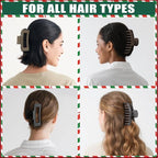 TOCESS 8 Pack Neutral Big Hair Claw Clips for Women Large Claw Clip for Thin Thick Curly Hair 90's Strong Hold 4.33 Inch Nonslip Matte Jumbo Hair Clips