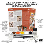 Mehron Makeup Premium Character Kits| Makeup Kits for Halloween & Cosplay| Made in the USA | Complete Kit | Includes all Tools & Instructions on How to Create the Look | (Feline/Cat)