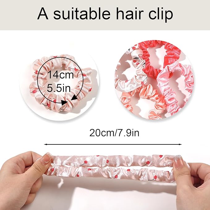 Scrunchies Silk Satin Hair Ties - Small Mini Thin Elestics Ponytail Holder Hair Bands Skinny Scrunchy For Thick Curl Hair No Crease Hair Ties Soft Accessories No Hurt Your Hair for Women and Girls