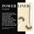 Lilly Lashes Power Liner Eyelash Glue for False Lashes | Clear Lash Glue | Quick Dry, Waterproof, Lash Adhesive | Vegan & Cruelty Free