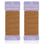 Hair Ties Brown Nylon Hair Rubber Bands for Women Girls Fine Medium Beauty Hair Elastics, Skinny Ponytail Holder Snag Free No Damage No Breakage 2mm 80 Pcs JASVERLIN (Light Ash Brown)