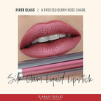 Runway Rogue Silk Glam Liquid Lipstick, Long Wear Frosted Berry-Rose Lipstick, ‘First Class’