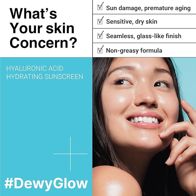 Heimish Hydrating Sunscreen, Hyaluronic Acid UV Defense, SPF 50+ PA++++, 1.69 fl oz (50 ml)