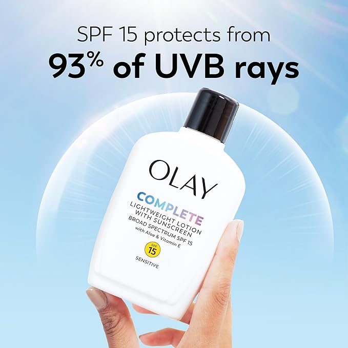 Olay Face Moisturizer, Complete All Day Moisturizer With Sunscreen Broad Spectrum SPF 15 - Sensitive, 4 fl. Oz, 1 unit