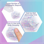 MEICOLY Chameleon Iridescent White Body Glitter,Halloween Face Glitter Paint Ice Themed Aerial Performance,Color Changing Mermaid Face Glitter,Opal Glitter for Body Hair,Festival Party Cheer Makeup