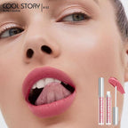COOL STORY Matte Lip Stain Tint Highly Pigmented Color Long-Lasting Waterproof Rose Kiss (02)
