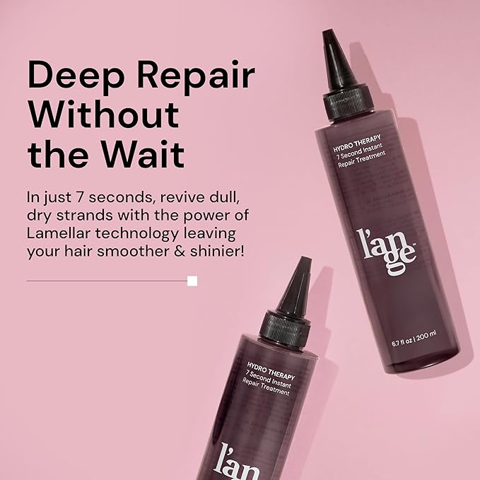 L'ANGE HAIR Hydro Therapy 7 Second Instant Repair Treatment | Lamellar Technology | Hydrates | Detangles | Smooths Strands | Reduces Frizz | Paraben-Free | Safe for Color-Treated Hair