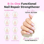 modelones Nail Strengthener and Growth Pearl Pink Nail Polish Nail Repair for Damaged Nails Hardener Extra Strong and Growth Nail Care Gifts for Women 15ml