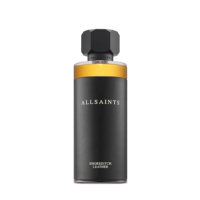 AllSaints Shoreditch Leather Eau De Parfum - Chypre Leather Wood Fragrance - Unisex Perfume with Vetiver & Amber Fragrance - Essential Oil Scent for Sensual Evening Wear - 100mL/3.4 fl oz
