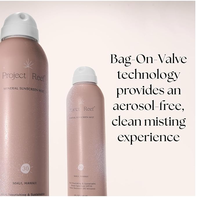 Project Reef SPF 30 Mineral Sunscreen Spray – Non-Aerosol, Reef-Safe Zinc Sunblock with Natural Ingredients for All Skin Types