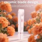 2025 New 2-in-1 Electric Shaver & Bikini Trimmer for Women - Painless Electric Razor for Face, Body & Intimate Areas, Cordless Wet/Dry Shaver with Dual Blades, Waterproof for Shower & Travel (Pink)
