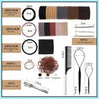 FANDAMEI Hair Accessories Kit - Elastic Hair Ties, Cotton Bands, Rubber Bands, Hair Pins, Rat Tail Comb for Women