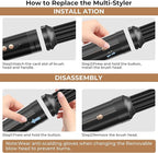 Hair Dryer Brush 7 in ONE, Detachable Fast Drying, Volumizing, Curling, Straightening, Ionic Hair Dryer with Diffuser, Powerful Blow Dryer Brush with Auto- Wrap Curler, Hair Styling Tools Storage Case