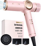 ELLA BELLA® Professional Ionic Hair Dryer with Diffuser • Negative Ion Blow Dryer • Suitable All Hair Types • Intelligent Heat Control & Rapid Drying Speeds • Lightweight Design • Low Noise Technology