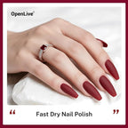 16.5ml Dark Red Nail Polish Large Volume Quick Dry Nail Polish, Long Lasting Shine, Fingernail Toenail Nail Art DIY Home Travel Nail Art Gift