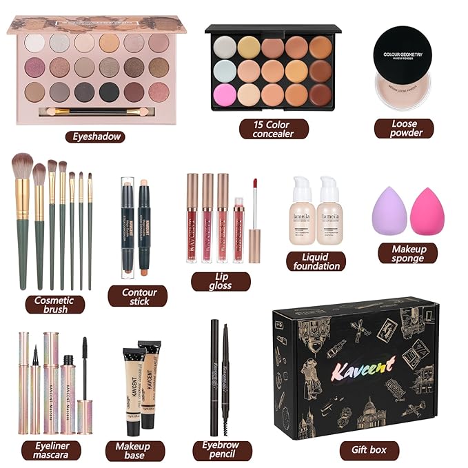 Makeup Set for Teens Makeup Kit for Women Full Kit Makeup Gift Set for Women Teen Girls Teenagers Eyeshadow Palette Makeup Kits Christmas