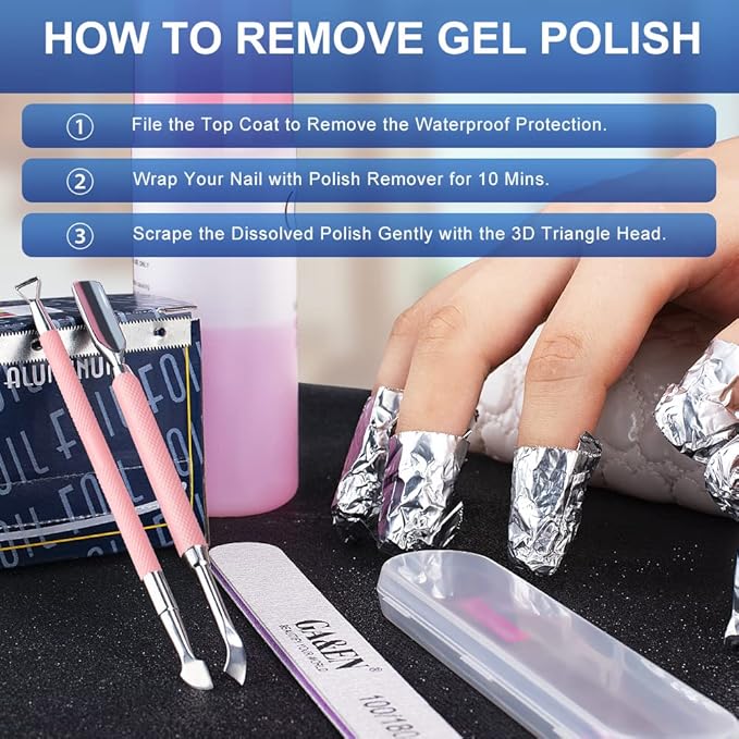 2PCS Metal Pink Cuticle Pusher and Scraper, Nail Trimmer Cutter Stainless Steel Gel Scraper Tool, Nail Polish Remover Peeler Durable Salon Manicure Pedicure Cleaner for Fingernail and Toenail