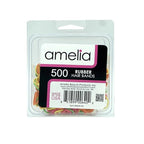 Amelia | 500, 1/2in, Brights Neon Mix, Elastic Rubber Band Pony Tail Holders | Made in USA | Hair Ties for Ponytails, Braids, Twists, Dreadlocks | Styling Accessories for Women, Men and Girls