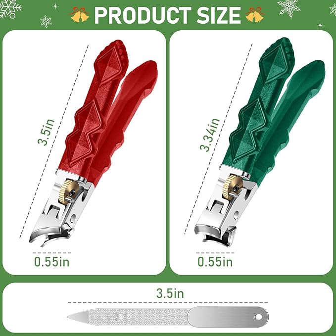 Mens Stocking Stuffers 2025, Toenail Clippers for Thick Toenails, Wide Opening Nail Clippers, Heavy Duty Ingrown Toenail Clippers Nail Cutters, Christmas Gifts for Men Women