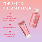 KUNDAL Holiyday Silky Glow Edition - Protein Bonding Shampoo 500ml + Treatment 250ml + Hair Scrunchie [Violet Muguet] - Korean Hair Care, Damage Repair, Heat Protection, Stocking Stuffers