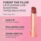 LAWLESS Women's Forget the Filler Lip Plumping Line Smoothing Tinted Balm, Sugarplum, Pink, 0.09 Ounce