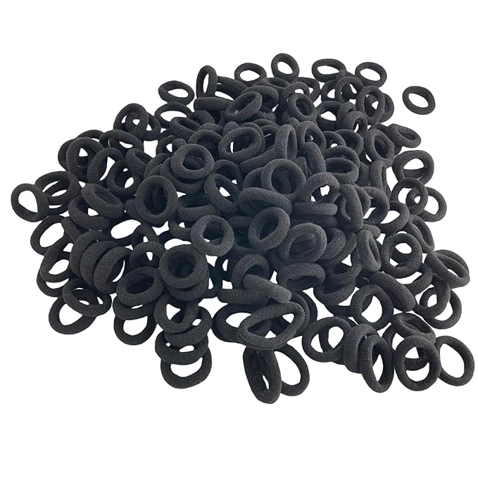 Mini Small Hair Ties All Hair Types Seamless Hair Ponies Elastics Ponytail Holders Hair Scrunchies Hair Accessories Baby Girls Kid Children 200 pcs