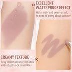 FV Long Lasting Cream Eyeshadow Stick, Waterproof & High Pigmented Eye Shadow Sticks Duo with Blending Brush, Crease-Proof & Natural Finish Eyeshadow Pencil, Rose Matte