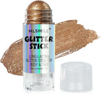 Brown Body Glitter Stick, Long Lasting Moisturizing Body Glitter for Women, Multi-Use Highlighter Makeup, Sparkling Face Glitter Mermaid Makeup for Kids, Travel Size for Daily, Festival, Party