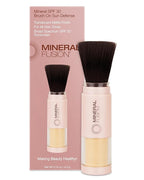 Mineral Fusion Brush-On Powder Sunscreen for Face SPF 30 | Transluscent Natural Daily Sun Care with UVA UVB Protection | Hypoallergenic, Non-Toxic | TSA & Travel Friendly