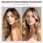 4 in 1 Travel Dual Voltage Hair Dryer Brush, Mini Auto Blow Dryer Brush in one, 2 Inch Hot Air Brush and Styler for Home & Salon, 3 Heat Settings with EU&UK Plug (Gold)