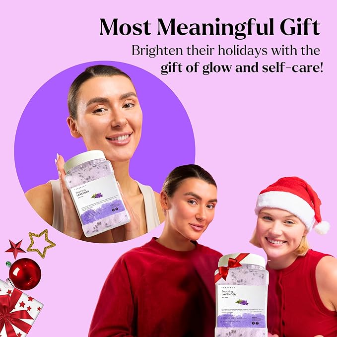 Jelly Face Mask for Facials - Lavender Hydrating, Brightening & Nourishing Jelly Mask with Free Jade Roller & Spatula | Professional Hydrojelly Masks | Christmas Gifts for Women, Gifts for Women