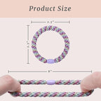 30 Pcs Hair Ties No Damage for Women Girls, High Elastic Braided Hair Ties for Thick Hair, Soft Ponytail Holders, No Crease Hair Bands for Curly Thin Hair Scrunchies (Striped Theme)