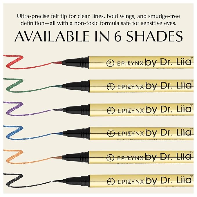 Liquid Eyeliner - Hypoallergenic Eyeliner with Fine Brush Tip, Long-Lasting Waterproof Eye Liner - Cruelty-Free, Vegan, Hypoallergenic, Gluten-Free, Smooth Liquid Eye Liner, Shimmer Spring Green 2mL