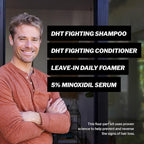 Shapiro MD Hair Growth Experts Men's Regrowth Kit Plus: Shampoo, Conditioner, 5% Minoxidil, Leave-In Foam, Complete Anti Hair Loss and Thinning Hair Solution for Men, 1 Month Supply