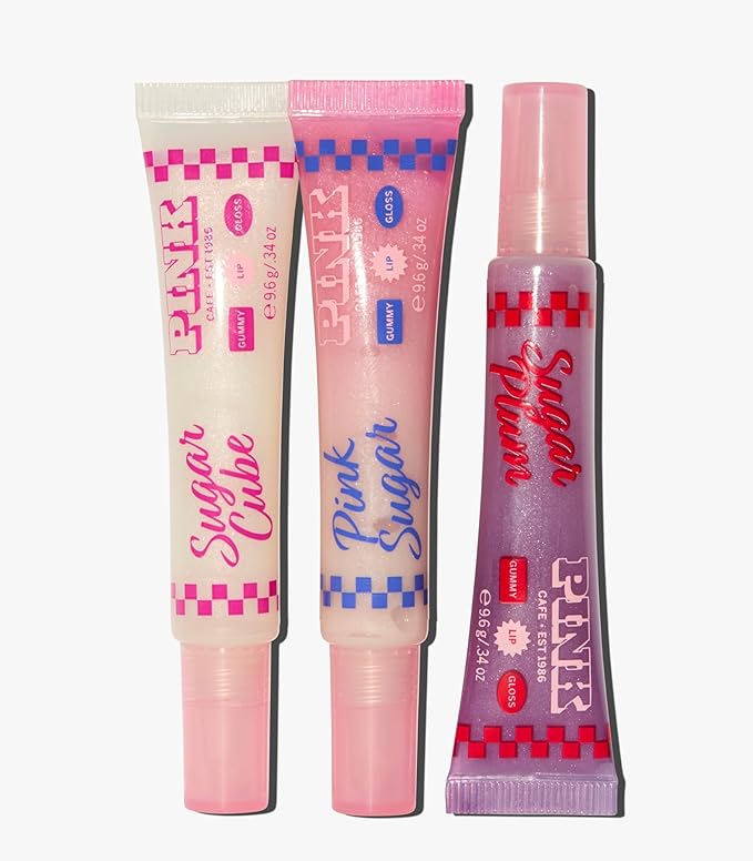Victoria's Secret PINK 3 piece Lip Oil Gift Set, Flavored Gloss for Women