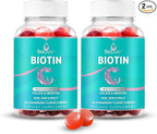 BeLive Biotin Gummies with MultiVitamins, Folate, Inositol – Supports Hair Growth, Healthy Skin & Nails – Vegan, Pectin Based – Strawberry Flavor (2)