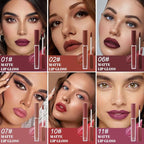 evpct 12Pcs Matte Liquid Lipstick Set, Plum Mauve Maroon Wine Burgundy Red Waterproof Long Lasting Lipstick for Women,Lip Stain Lip Gloss Set Lip kit, 24 Hours Original Smudge Proof labial