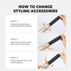 6 in 1 Blow Dryer Brush, Upgrade Hair Dryer Brush Set Negative Ion Air Styler Curling Wrap Air Curler, Hot Air Brush Curling Iron Hair Styling Tools As A Gift for Straight/Curl/Dry/Smooth