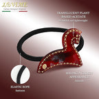 2026 Original Italian Designed Christmas Hair Tie for Women, Plant-Based Acetate Ponytail Holders for Girls, Handmade Christmas Hair Elastic Band With Gift Box-Steed Whisper