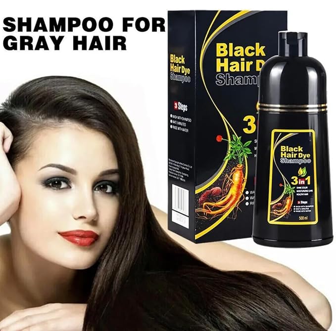 Hair Dye Color Shampoo (7 Colors Available to Choose) 500mL each (DARK BROWN, 500mL)
