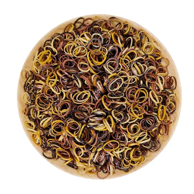 3200 Pcs Elastic Rubber Bands Small Hair Ties Hair Rubber Mini Hair Bands Hair Elastics Tiny Soft Holder Ponytails for Girls (Mixed Brown)