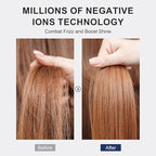 Dual Voltage Travel Hair Dryer Brush, 2 Inch Oval Hot Air Brush, One Step Travel Hair Styler/Volumizer/Straightener/Curler, European Blow Dryer Brush with Universal Adapter