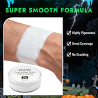 White Face Paint 90g Non-Toxic,Water Activated Face Painting Kit for Kids Adults,SFX Makeup Facepaint Palette for Halloween,Cosplay,Theater Party,Skeleton Skull Joker Special Effects (white)