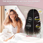 Silk Bonnet for Women 100% Mulberry Silk Sleep Cap 22 Momme Double Layer Hair Wrap for Curly Short Long Hair