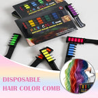 Festive Fun Hair Chalk Combs,10 Colors Instant Hair Color Comb Washable Quick Dry Vibrant Temporary ColorWashable Hair Chalk New Year Birthday Cosplay, Birthday Party, Christmas Gifts (10 Color)