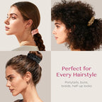 24 Pack Silky Soft Hair Ties, Silk-Like Skinny Scrunchies No Damage Elastic Ponytail Holders for Curly, Thick or Thin Hair, Women and Girls